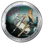 Miss .44 Pinup Collectible Wall Clock